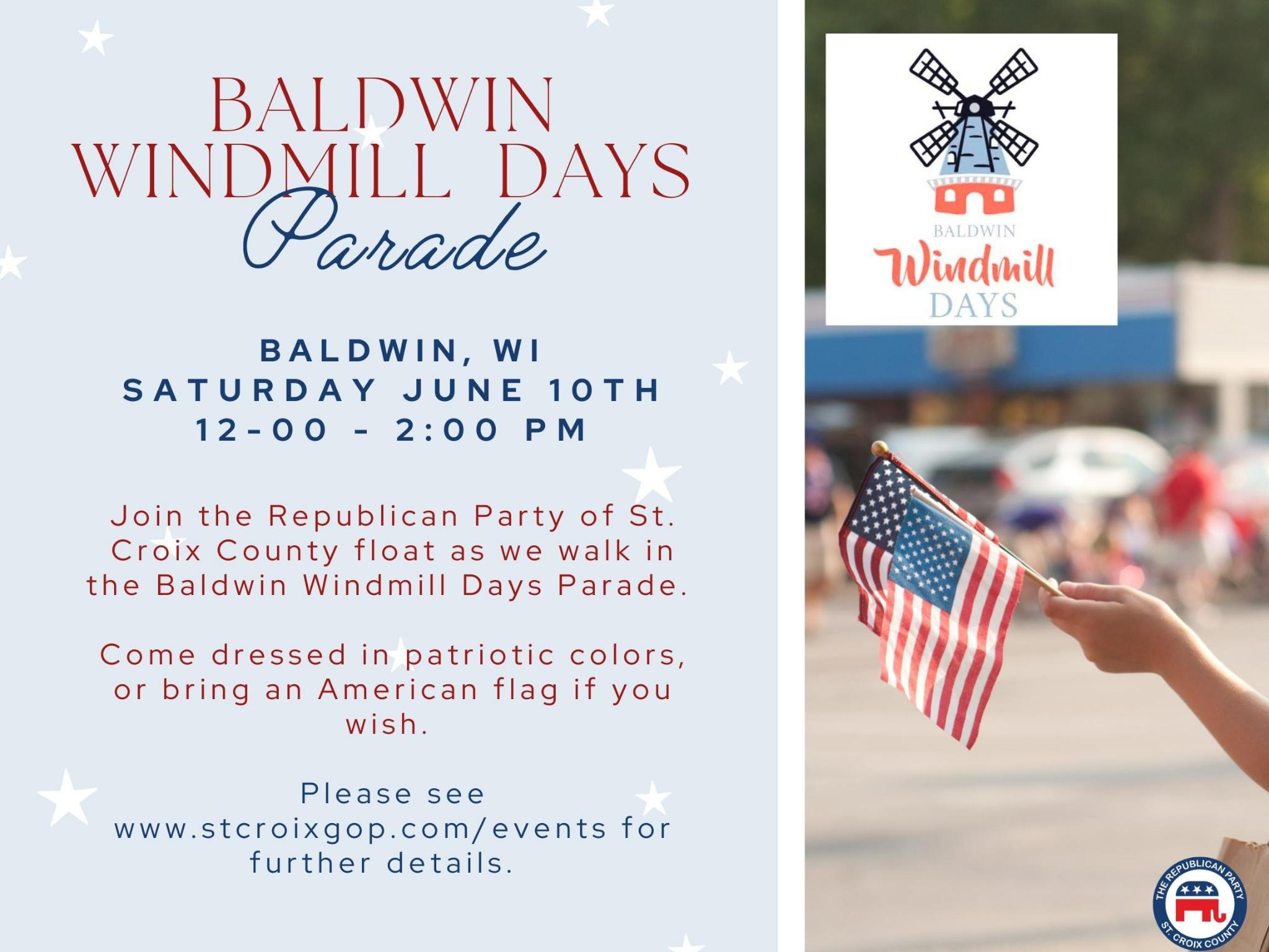 Baldwin Windmill Days Parade - Republican Party Of St. Croix County